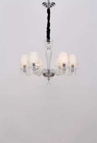 Люстра подвесная Atlanta 2056-6P Favourite белая на 6 ламп, основание хром в стиле классический  фото 2